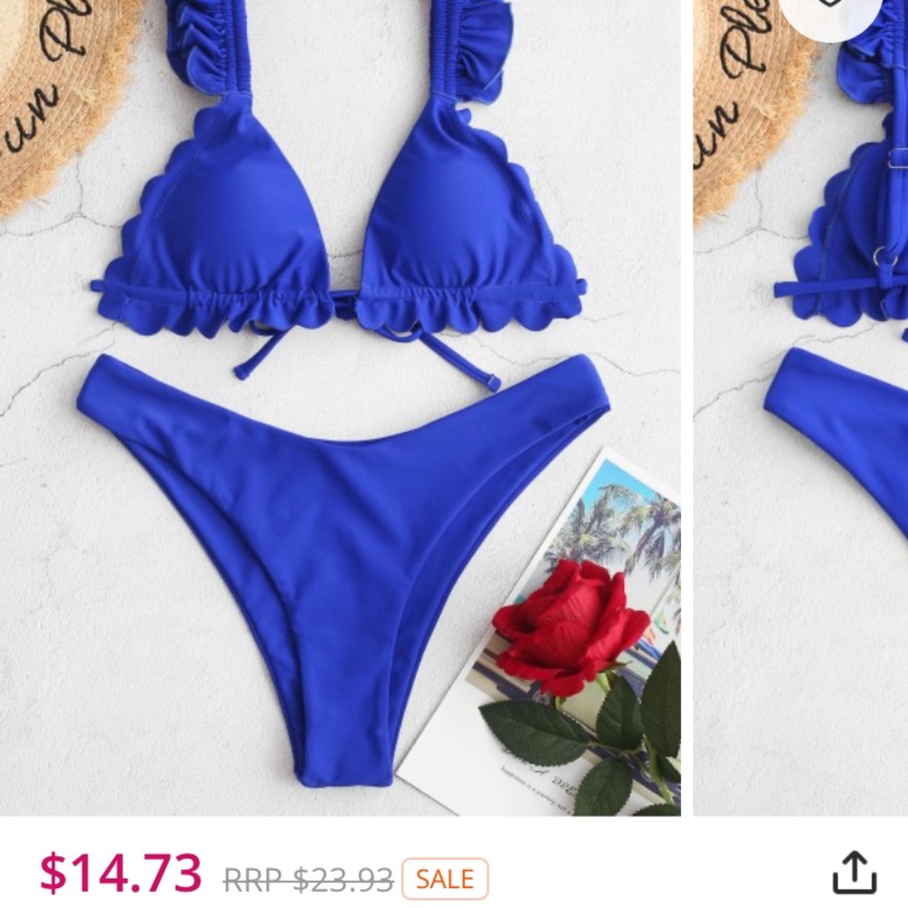zaful blue bikini